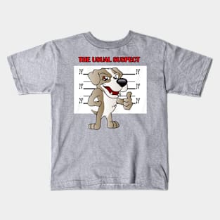 The Usual Suspect Dog Kids T-Shirt